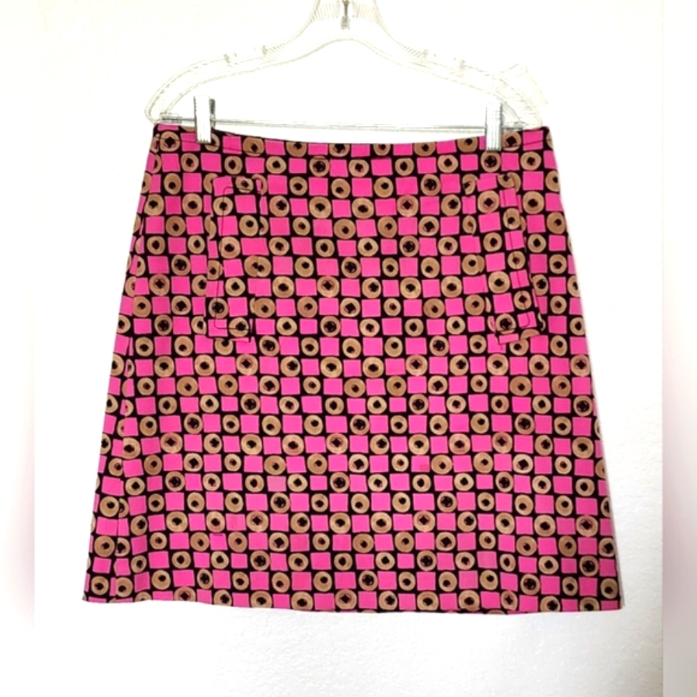 Prada Vintage Made In Italy Geometric Pattern Skirt. Size 44EU. USA 8 - 10